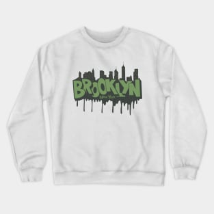 New York Brooklyn - Brooklyn Schriftzug - Brooklyn Logo mit skyline Crewneck Sweatshirt